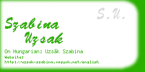 szabina uzsak business card