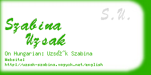 szabina uzsak business card